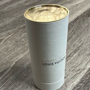 Louis Vuitton White Cylinder with Gold Lid